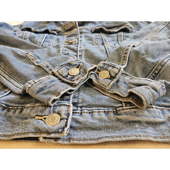 WOMEN'S LEVI STRAUSS & CO CLASSIC DENIM TRUCKER JEAN JACKET SIZE SMALL - Picture 7 of 11